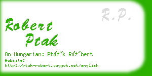 robert ptak business card